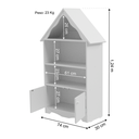 Ver imagem 2 de Casinha Organizadora Infantil Corinne 100% Mdf (brinquedoteca Menina Livros Brinquedos) Woodcore