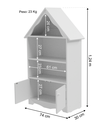Ver imagem 2 de Casinha Organizadora Infantil Corinne 100% Mdf (brinquedoteca Menina Livros Brinquedos) Woodcore