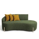 Ver imagem 1 de Sofá 2 Lugares Orgânico 160cm Morgan Pé Ferro Champanhe Napoli Verde/amarelo D03 - D'rossi