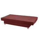 Ver imagem 3 de Sofá Cama Reclinável Xangai Veludo Vinho:Vinho