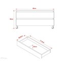 Ver imagem 4 de Bancada de Banheiro Bn3603 2 Gavetas C/ Rodízio Cor Branco - Tecno Mobili