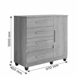 Cômoda New Florença Em MDP Benetil Móveis - 5