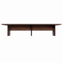 Ver imagem 4 de Mesa de Reunião 360cm Corporativa 6 Pessoas com Caixa de Tomadas Corporate Marrom/Louro Preto