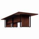 Ver imagem 5 de Mesa de Reunião 360cm Corporativa 6 Pessoas com Caixa de Tomadas Corporate Marrom/Louro Preto