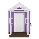 Ver imagem 6 de Casinha de Brinquedo Artesanal com Varanda MDF Branco/Lilás - Criança Feliz Casinha com Varanda