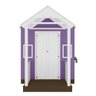 Casinha de Brinquedo Artesanal com Varanda MDF Branco/Lilás - Criança Feliz Casinha com Varanda - 6