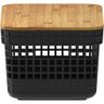 Cesto Organizador Grid Com Tampa De Bambu 2,5l Preto - OU - 4