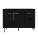 Ver imagem 1 de Balcão para Pia Gabriela 120 Cm 3 Portas Preto Ajl