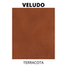 Kit Poltrona Costela com Puff Luxo Decoração Sala Veludo Terracota - 5
