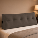 Ver imagem 2 de Almofada Cabeceira Mel Cama Casal 140cm Encosto Suede:Capuccino/Suede