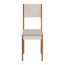 Ver imagem 2 de Conjunto 2 Cadeiras Steel Estilo Industrial Pés em Aço Cobre/Bege