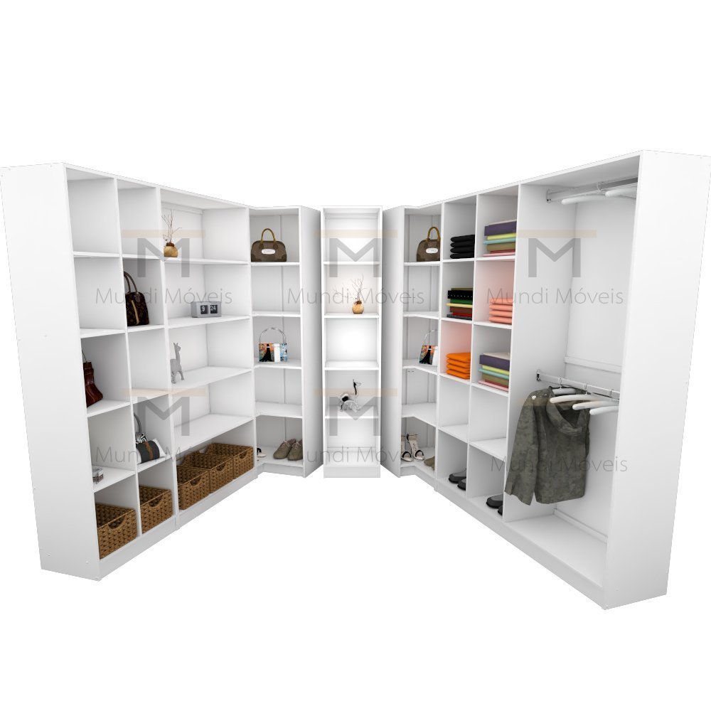 KIT CLOSET MODULAR M80.2021.B (102X2,40,44,46,49) QUARTO MUNDI MOVEIS - 6