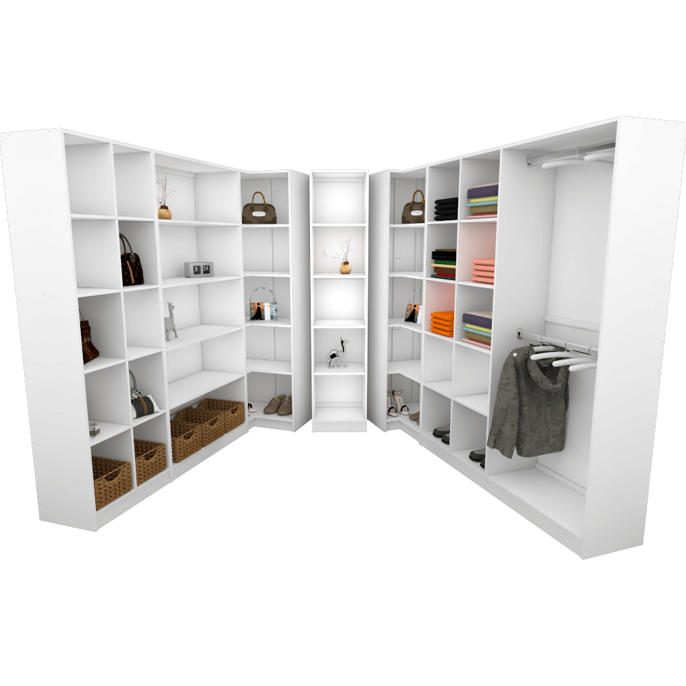 KIT CLOSET MODULAR M80.2021.B (102X2,40,44,46,49) QUARTO MUNDI MOVEIS - 1