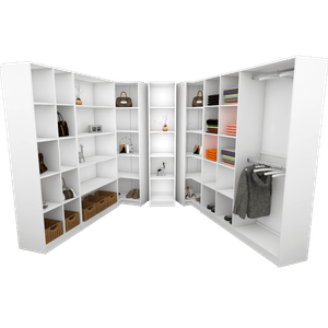 KIT CLOSET MODULAR M80.2021.B (102X2,40,44,46,49) QUARTO MUNDI MOVEIS