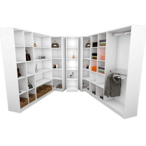 KIT CLOSET MODULAR M80.2021.B (102X2,40,44,46,49) QUARTO MUNDI MOVEIS