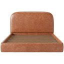 Ver imagem 7 de Cama Casal Flutuante com Cabeceira 140cm Aura W01 Couríssimo Camel - Lyam Decor