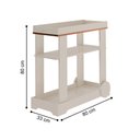 Ver imagem 3 de Carrinho 4 Rodízios e 1 Prateleira Milão Off White