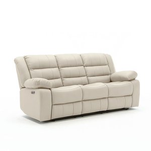 Sofá Reclinável Elétrica Sala de Cinema Hollywood 3 Lugares com Massagem Aquecimento Entrada Usb/usb