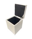 Ver imagem 3 de Puff Baú Quadrado 1 Lugar 36x36cm -bege Claro Corino