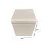 Puff Baú Quadrado 1 Lugar 36x36cm -bege Claro Corino - 4