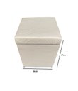 Ver imagem 4 de Puff Baú Quadrado 1 Lugar 36x36cm -bege Claro Corino