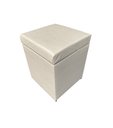 Ver imagem 1 de Puff Baú Quadrado 1 Lugar 36x36cm -bege Claro Corino