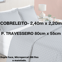Ver imagem 2 de cobre leito casal padrão matelado dupla face micropercal 200fios estampado prata