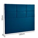 Ver imagem 3 de Cabeceira Estofada Milena 1,60 Queen Shop Das Cabeceira Azul