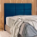 Ver imagem 6 de Cabeceira Estofada Milena 1,60 Queen Shop Das Cabeceira Azul