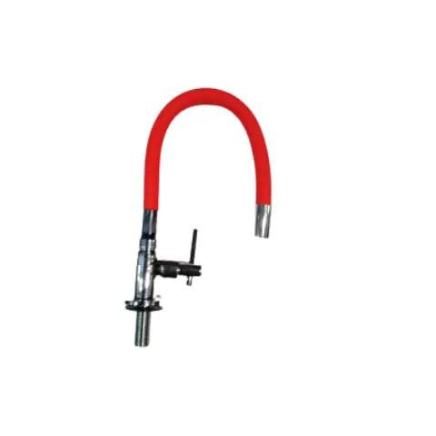 Torneira de Mesa para Cozinha Bica Móvel 1167 Cromado/Red - Samer