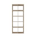 Ver imagem 5 de Kit 2 Estantes para Livros 173x140cm Versatile 20 Nichos Bege