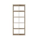 Ver imagem 5 de Kit 2 Estantes para Livros 173x140cm Versatile 20 Nichos Bege