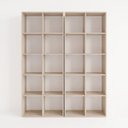 Ver imagem 2 de Kit 2 Estantes para Livros 173x140cm Versatile 20 Nichos Bege