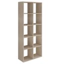 Ver imagem 4 de Kit 2 Estantes para Livros 173x140cm Versatile 20 Nichos Bege