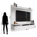 Ver imagem 3 de Painel para Tv Home Suspenso Ambiente Noruega Branco - Móveis Leão