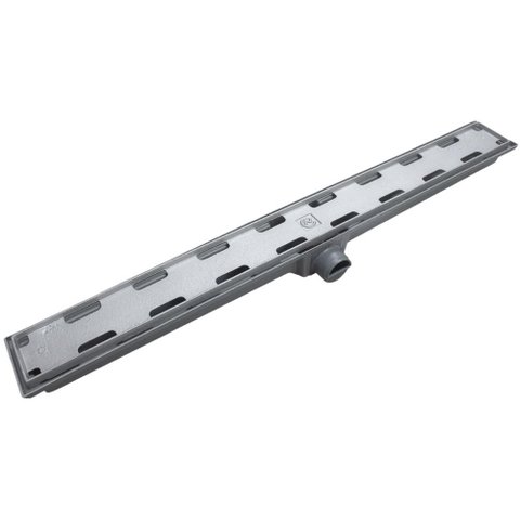 Ralo Linear Oculto Sifonado de Aluminio 7x70 Saida Lateral
