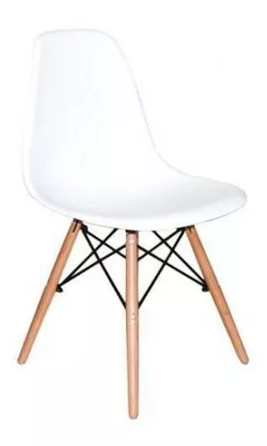 Cadeira De Jantar Parauso Charles Eames Eiffel:Branco