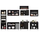 Ver imagem 5 de Armário de Cozinha Modulada de Canto 8 Peças Cp01 Balcão Preto/cinza - Lumil