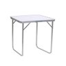Mesa de Camping Dobrável de Alumínio 80cm x 60cm Branca - 2