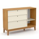 Ver imagem 2 de Cômoda Infantil Unique com Porta e 3 Gavetas Freijó/Off White/Eco Wood - Matic Móveis