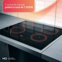 Ver mais imagens de Cooktop de Indução Embutir Hq 4 Bocas Painel Touch Free Zone Preto 7000w Hq-ide7004fz 220v