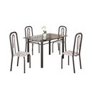 Ver imagem 2 de Conjunto Sala de Jantar com 4 Cadeiras Lívia Preto/Arabesco