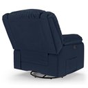 Ver imagem 6 de Poltrona do Papai Reclinável Pietra Glider Giratória Massagem Fh9 Pu Azul - Mpozenato