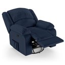 Ver imagem 1 de Poltrona do Papai Reclinável Pietra Glider Giratória Massagem Fh9 Pu Azul - Mpozenato