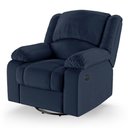 Ver imagem 3 de Poltrona do Papai Reclinável Pietra Glider Giratória Massagem Fh9 Pu Azul - Mpozenato