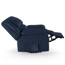 Ver imagem 2 de Poltrona do Papai Reclinável Pietra Glider Giratória Massagem Fh9 Pu Azul - Mpozenato