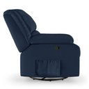 Ver imagem 4 de Poltrona do Papai Reclinável Pietra Glider Giratória Massagem Fh9 Pu Azul - Mpozenato