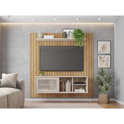 Painel Ripado Para TV Cannes Buriti Off White - 6