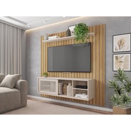 Painel Ripado Para TV Cannes Buriti Off White - 7