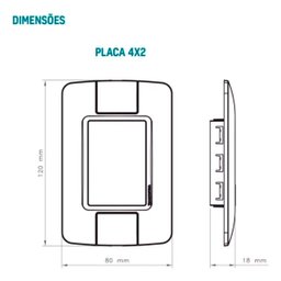 Conjunto 4x2 2 Interruptor Simples Tramontina Aria 6 a 250v - 4